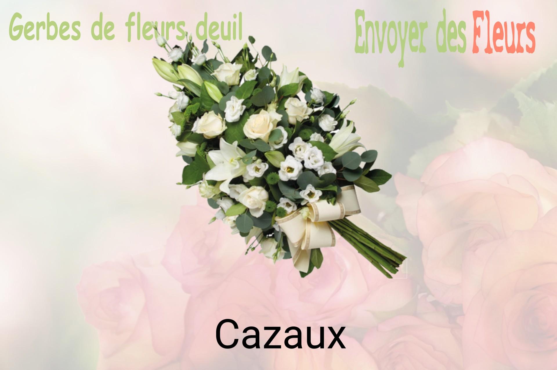Gerbe de fleurs de deuil livrée à Cazaux